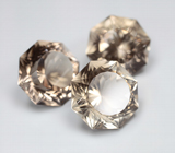 Набор дымчатого кварца португальской огранки 52,6 карата 