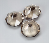 Набор дымчатого кварца португальской огранки 52,6 карата 