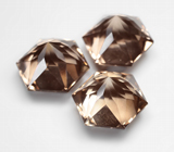 Набор чистейшего дымчатого кварца португальской огранки 36,4 карата 