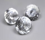 Набор чистейшего бесцветного кварца португальской огранки 39,8 карата 