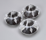 Набор чистейшего бесцветного кварца португальской огранки 39,8 карата 