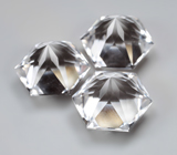 Набор чистейшего бесцветного кварца португальской огранки 43,6 карата 