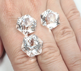 Набор чистейшего бесцветного кварца португальской огранки 43,6 карата 