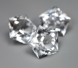 Набор чистейшего бесцветного кварца португальской огранки 30,7 карата 