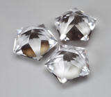 Набор чистейшего бесцветного кварца португальской огранки 30,7 карата 