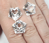 Набор чистейшего бесцветного кварца португальской огранки 30,7 карата 