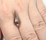 Бриолет чистейшего дымчатого кварца португальской огранки 7,9 карата 