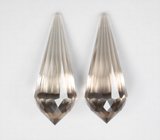 Пара бриолетов чистейшего дымчатого кварца португальской огранки 17,9 карата