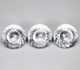 Набор чистейшего бесцветного кварца португальской огранки 33,4 карата 