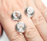 Набор чистейшего бесцветного кварца португальской огранки 33,4 карата 