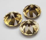 Набор чистейших цитринов португальской огранки 15,3 карата 