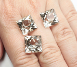 Набор чистейшего дымчатого кварца португальской огранки 31,4 карата 