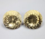 Пара цитринов португальской огранки 14,3 карата 