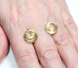 Пара цитринов португальской огранки 14,3 карата 