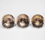 Набор чистейшего дымчатого кварца португальской огранки 26,6 карата 