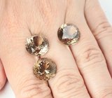 Набор чистейшего дымчатого кварца португальской огранки 26,6 карата