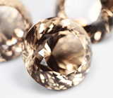 Набор дымчатого кварца высокой чистоты португальской огранки 30 карат 