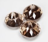 Набор дымчатого кварца высокой чистоты португальской огранки 30 карат