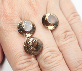 Набор дымчатого кварца высокой чистоты португальской огранки 30 карат 