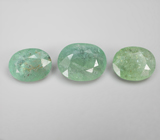 Редкий набор из 3 медьсодержащих турмалинов 4,52 карата 