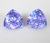 Пусеты с насыщенными танзанитами 2,73 карата