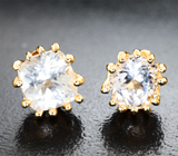 Пусеты с фенакитом 1,56 карата и данбуритом 1,37 карата