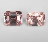 Пара чистейших падпараджа цирконов 3,77 карата 