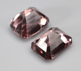 Пара чистейших падпараджа цирконов 3,77 карата 