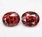Редкая пара красных цирконов 5,18 карата 