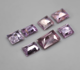 Набор из 7 розовато-пурпурных сапфиров 1,4 карата 