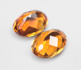 Пара цитринов мадейра 3,92 карата 