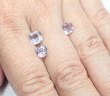 Набор из 3 сиреневых шпинелей со сменой цвета 3,85 карата 