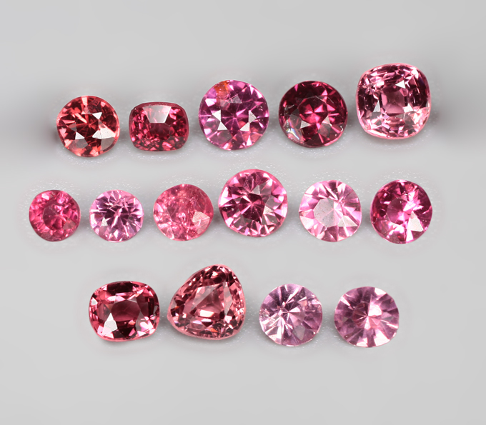Набор из 15 ярко-неоновых шпинелей 1,95 карата