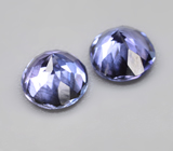 Пара танзанитов высокой чистоты 1,19 карата 