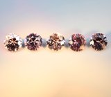 Редкий набор из 5 гранатов со сменой цвета 1,19 карата 