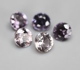 Редкий набор из 5 гранатов со сменой цвета 1,19 карата 