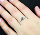 Золотое кольцо с чистейшей синей шпинелью 0,98 карата и бриллиантами Золото