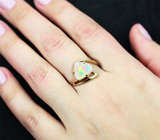 Золотое кольцо с превосходным ограненным опалом 1,31 карата Золото