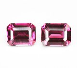 Редкая пара умбалитов гранатов высокой чистоты 6,88 карата 