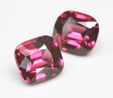 Редкая пара умбалитов гранатов высокой чистоты 7,11 карата 