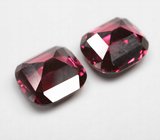 Редкая пара умбалитов гранатов высокой чистоты 7,11 карата 