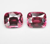 Редкая пара чистейших умбалитов гранатов  7,31 карата