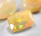 Набор из 3 ограненных эфиопских опалов 5,48 карата 