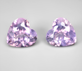 Пара чистейших лавандовых аметистов 13,06 карата 