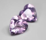 Пара чистейших лавандовых аметистов 13,06 карата 