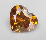 Оранжевато-желтый сфалерит редкой огранки 1,47 карата 