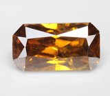 Оранжевато-желтый сфалерит редкой огранки 1,26 карата 