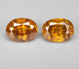 Пара желтых сфалеритов 2,77 карата 