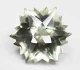 Удивительный зеленый аметист авторской огранки 9,06 карата 