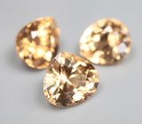 Набор из 3 чистейших гессонитов гранатов 5,42 карата 